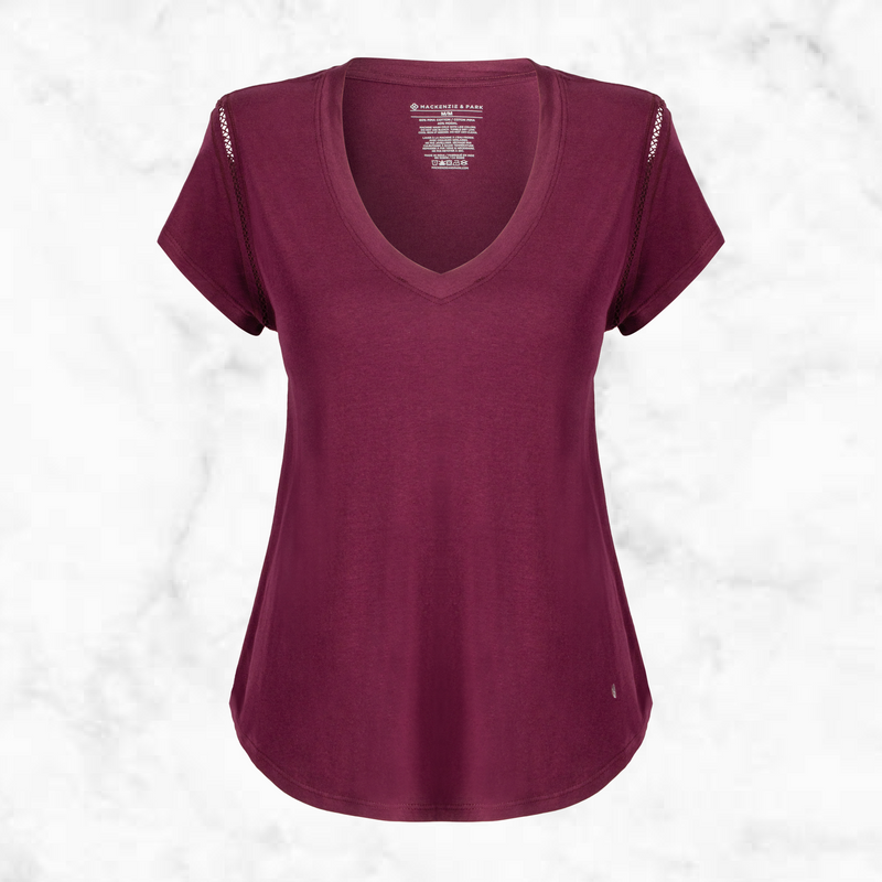 Ladies Short Sleeve Jersey V-Neck