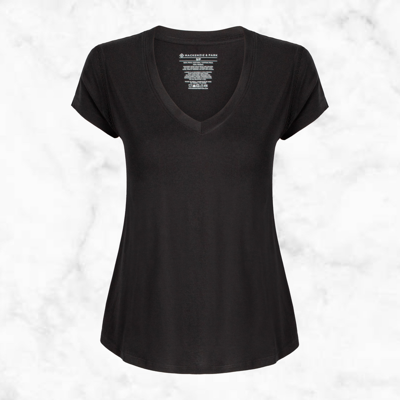 Ladies Short Sleeve Jersey V-Neck